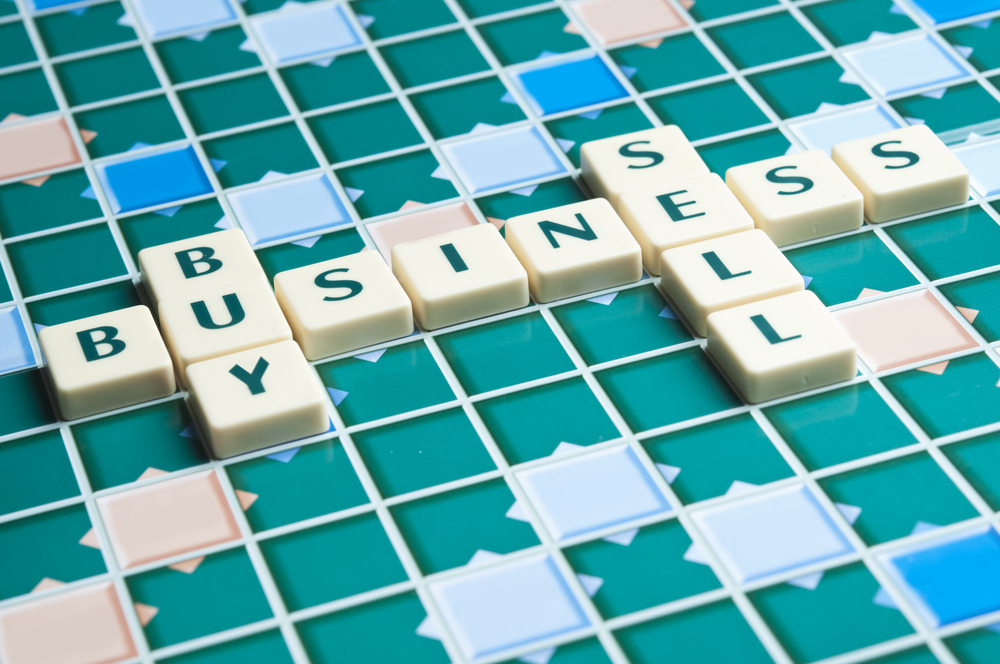 Business word made by letter pieces